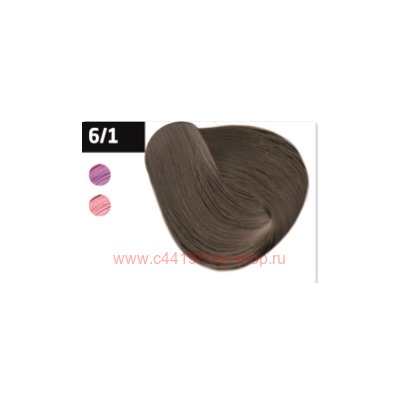 OLLIN SILK TOUCH  6/1 темно-русый пепельный 60мл Безаммиачный стойкий краситель для волос