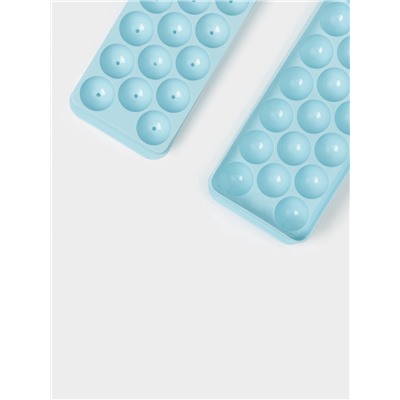 Форма для льда «Шар», 20 ячеек, пластик, голубая
