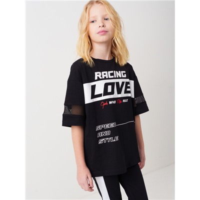 Фуфайка трикотажная для девочек (футболка)