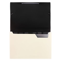 Папка картотека А4, Calligrata TOP DeLuxe, 6 отделений, пластиковая, 1000 мкм, молочная