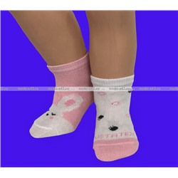 6 ПАР - ЮстаТекс носки детские 3с206 на ДЕВОЧЕК "Разноцветные ножки"