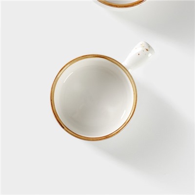 Кокотницы «Церера», набор 2 шт., d=7.5 см, 100 мл, фарфор, белые