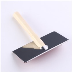 Пуходёрка большая Wood, 12×13 см, узкая, без капель, деревянная ручка, цвет МИКС