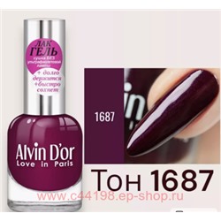 Alvin D`or Гель-лак для ногтей  тон 1687 перламутровый черничный 12мл