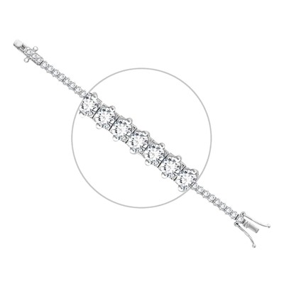 Браслет, куб.циркон., BY-4151-2.25M