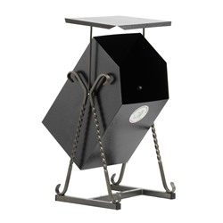 Урна для мусора «Квадратная», уличная, с крышей, 22 л, бак 0.5 мм, 63×33×33 см, серая