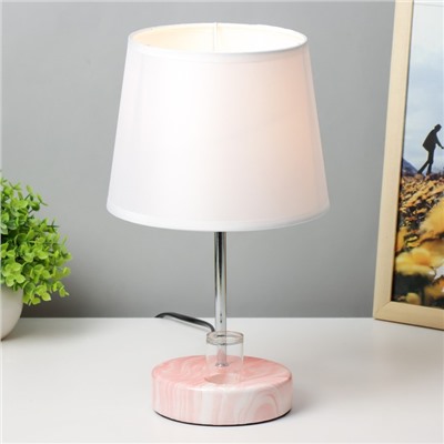 Настольная лампа «Аэлита» 1×40 Вт E14 розовый 18×18×31 см RISALUX