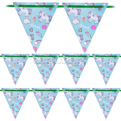 Флажки-растяжка "Сладость единорога"