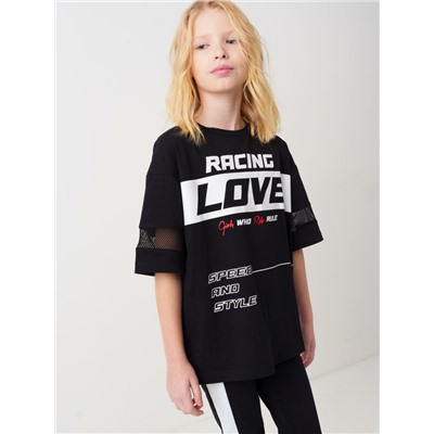 Фуфайка трикотажная для девочек (футболка)