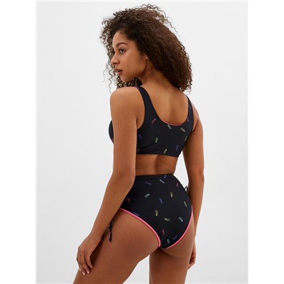 Купальник раздельный с высокой посадкой женский MIST, размер XS, чёрный