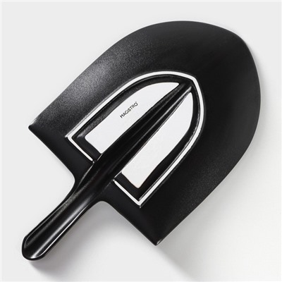 Блюдо для подачи Magistro «Carbon. Лопатка», 35.5×20.2 см, фарфор, чёрное