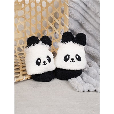 Носки женские флисовые р. 35-40 Лапки новогодний №2 Панда / MNZ-16/2 /уп 12 /700654