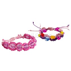 Браслеты в технике макраме с бусинами