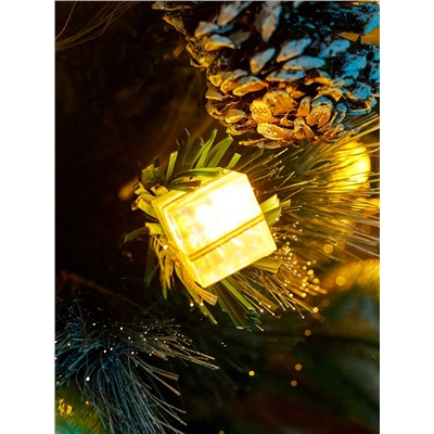 Ёлка светодиодная «Пушистая» 120 см, диаметр нижнего яруса 70 см, 100 веток, 8 режимов, свечение тёплое белое