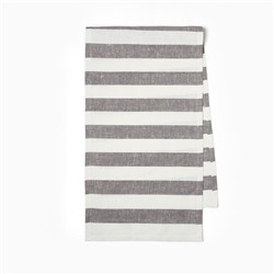 Дорожка на стол Этель Graphite 40×146 см, лен 100%, 260 г/м², белая/серая
