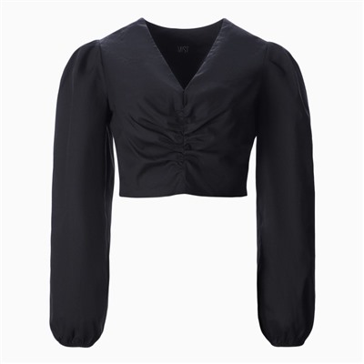 Блузка женская укороченная MIST Summer time, размер 46, чёрная