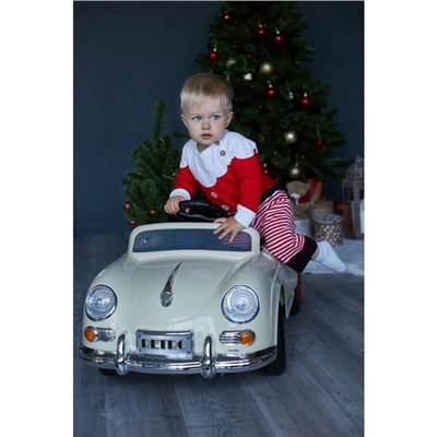 Комбинезон детский вязаный «Крошка Я. Костюм Деда Мороза», рост 68-74 см