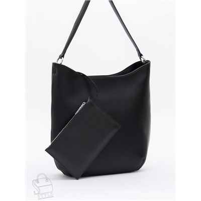 Сумка женская кожаная 1020M black  Polina&Eiterou в Новосибирске