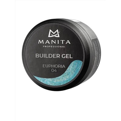 MANITA Гель моделирующий для ногтей с хлопьями юки / Builder Gel Euphoria №04, 15 мл 28103