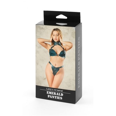 Изумрудные трусики с кольцом для насадок Emerald Panties