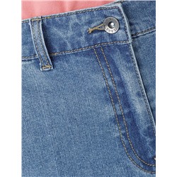 Прямые джинсы из эластичного денима средней плотности