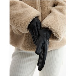 Перчатки женские, безразмерные, с утеплителем, цвет чёрный