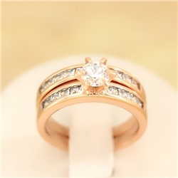 Кольцо позолота (двойное) Н01-12779 размер 19