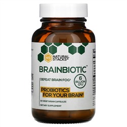 Natural Stacks, Brainbiotic, 6 Billion CFU, 30 Vegetarian Capsules