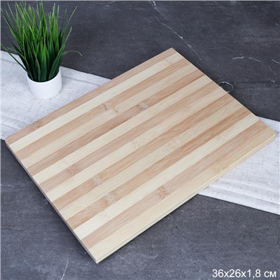 Доска разделочная 26х36х1.8 см / ER-15/14 /уп 20/* бамбук