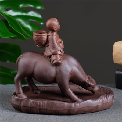 Подставка для благовоний "Крестьянин на буйволе" 16×10×14 см