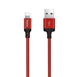 Кабель USB - Apple lightning Hoco X14 Times Speed  100см 2A  (red/black)