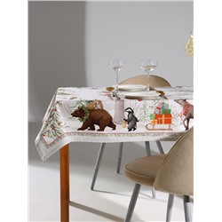Скатерть «Этель. Новогоднее чудо», бежевая, 150×110 см ±3 см