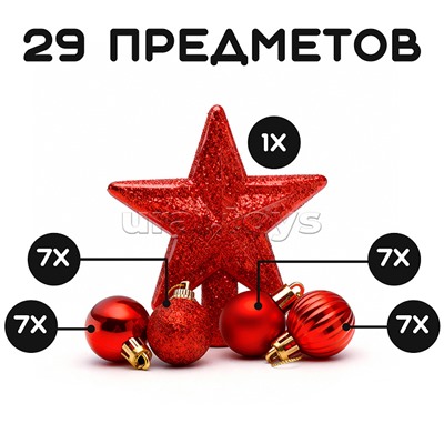 Набор новогодних украшений "Яркие впечатления"