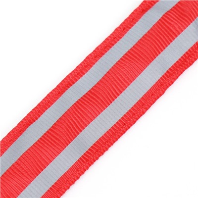 Ошейник с подсветкой Двойная полоса размер XL, ОШ 52-60×2.5 см, 3 режима свечения красный