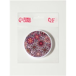 Зеркало складное «Витраж», d=7.3 см, с увеличением х2, красное