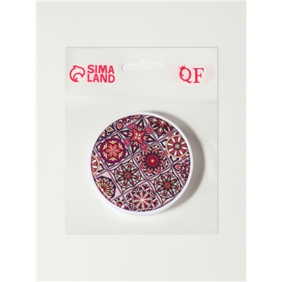 Зеркало складное «Витраж», d=7.3 см, с увеличением х2, красное