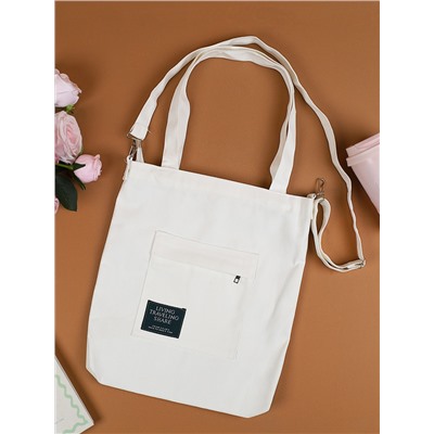 Сумка дамская шоппер 34х5х38 белый / MIR - 01 /уп 30/