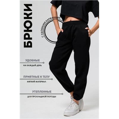 Брюки женские с начесом 14432 (Черный)