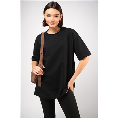 Женская футболка оверсайз из футера двухнитки Happyfox