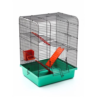 Клетка для грызунов «Мини», 29×25×40 см, трехъярусная, цвет микс