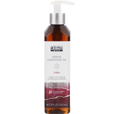 Aura Cacia, Gentle Cleansing Oil, Floral, 8 fl oz (237 ml)