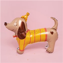 Шар 3D (33''/83 см) Таксик в колпачке, 1 шт. в уп.