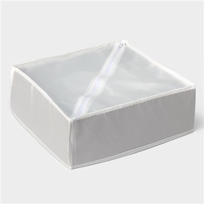 Органайзер для хранения белья LaDо́m, 16 ячеек, 32×32×12 см, серый