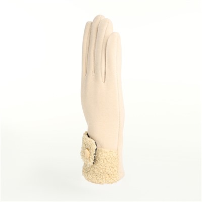 Перчатки женские, безразмерные, без утеплителя, бежевые