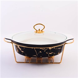 7445-1 Мармит 1,25л фарфор/металл MB (х4)