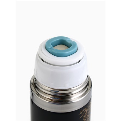 Термос с подвесом новогодний «Тепла и уюта», 500 мл, чёрный