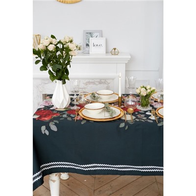 Скатерть «Этель» Flowers, 110×147 см, 100% хлопок, саржа 190 г/м²