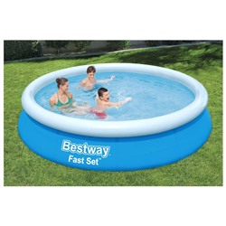 УЦЕНКА Бассейн надувной Fast Set, 366×76 см, фильтр-насос, от 6 лет, 57274 Bestway
