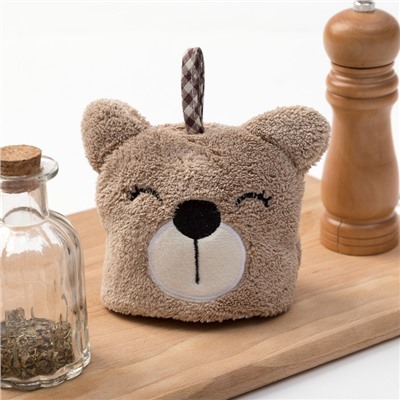 Кухонное полотенце «Доляна. Мишка», 30×30 см, микрофибра