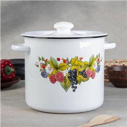 УЦЕНКА Кастрюля 5.5 л цил декор с пластмассовой ручкой